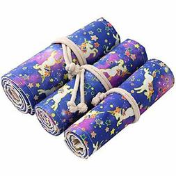 Wrap Roll Up Case Colored Canvas Travel