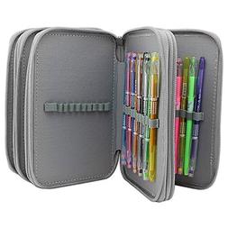 Case Large 72 Slots Gray Pen Bag